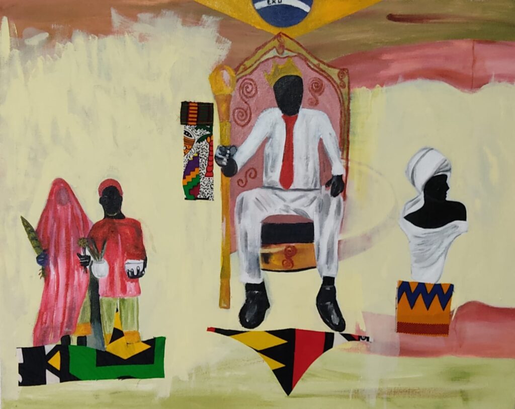 Técnica mista sobre tela, 60 x 74 cm